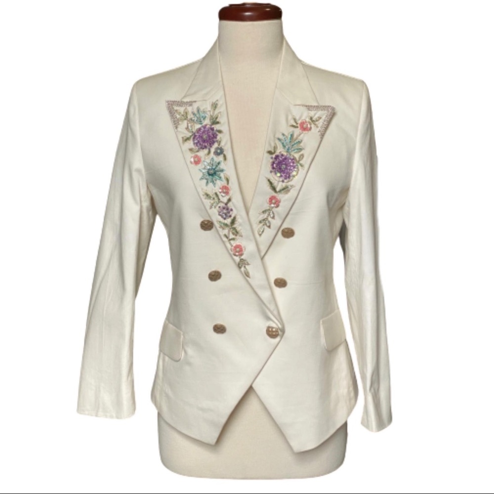 Hand embroidered double press jacket - Picture 2 of 8